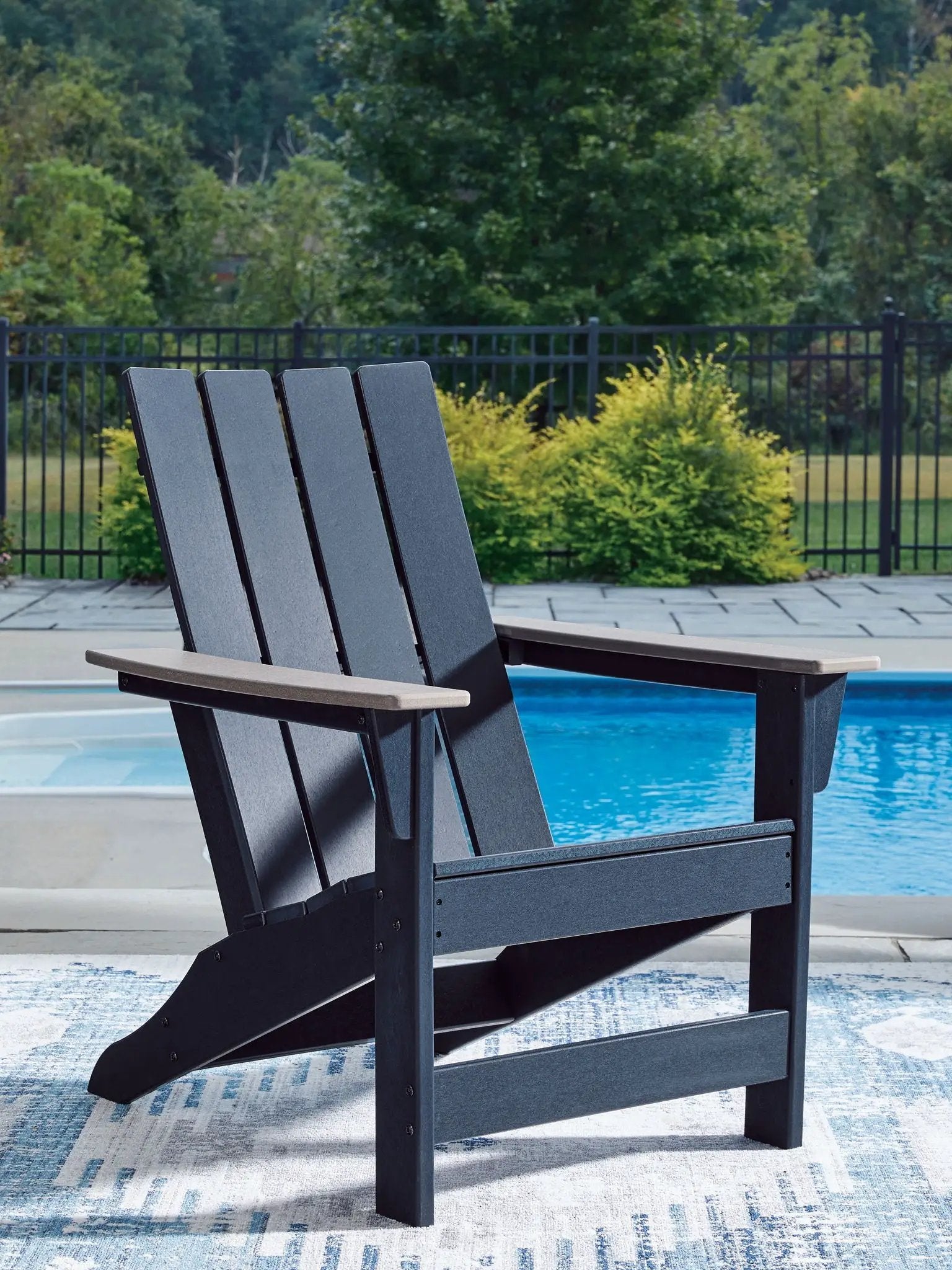 East Beach - Adirondack Chair - Black / Beige by Unique Piece Furniture