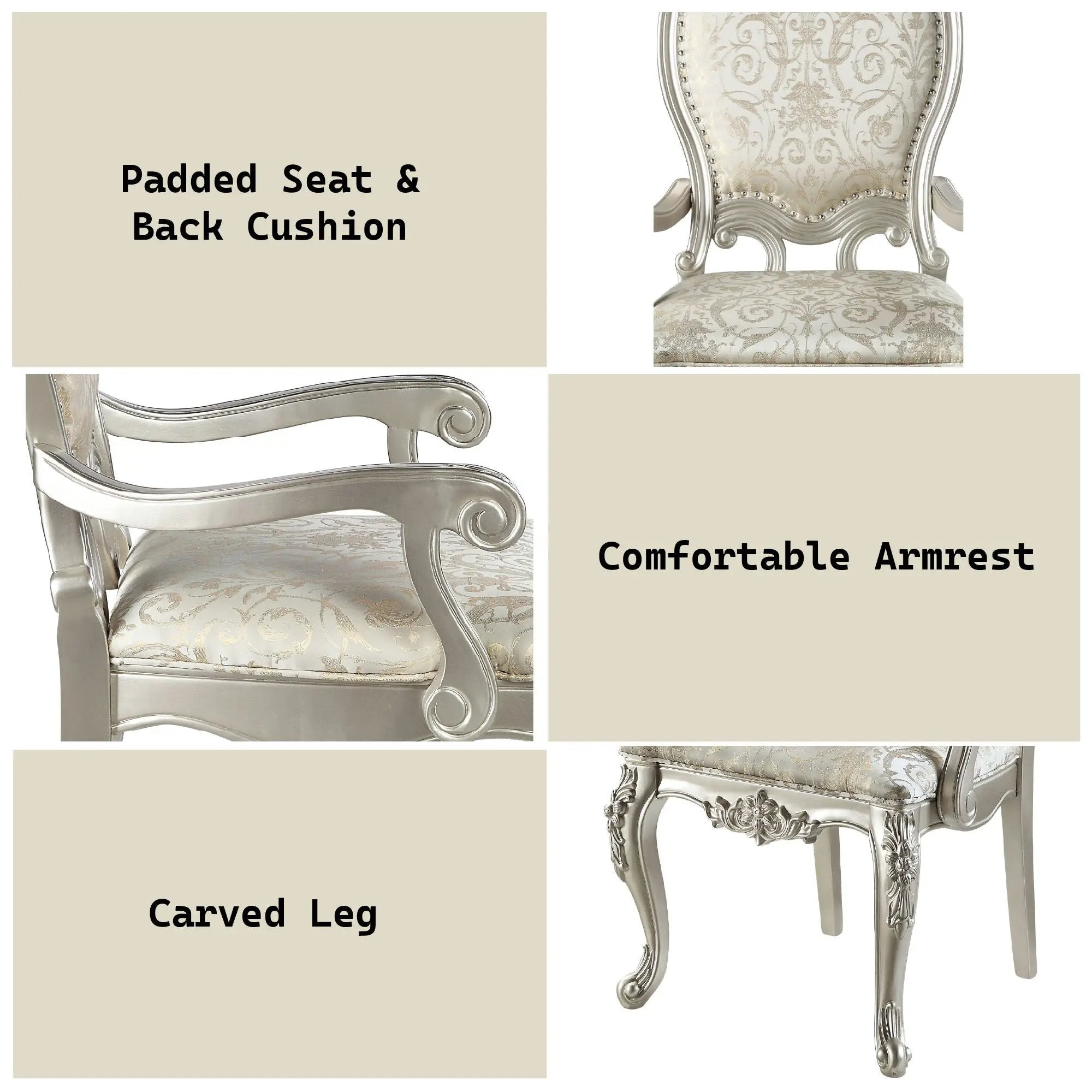 Bently - Arm Chair (Set of 2) - Champagne by Unique Piece Furniture