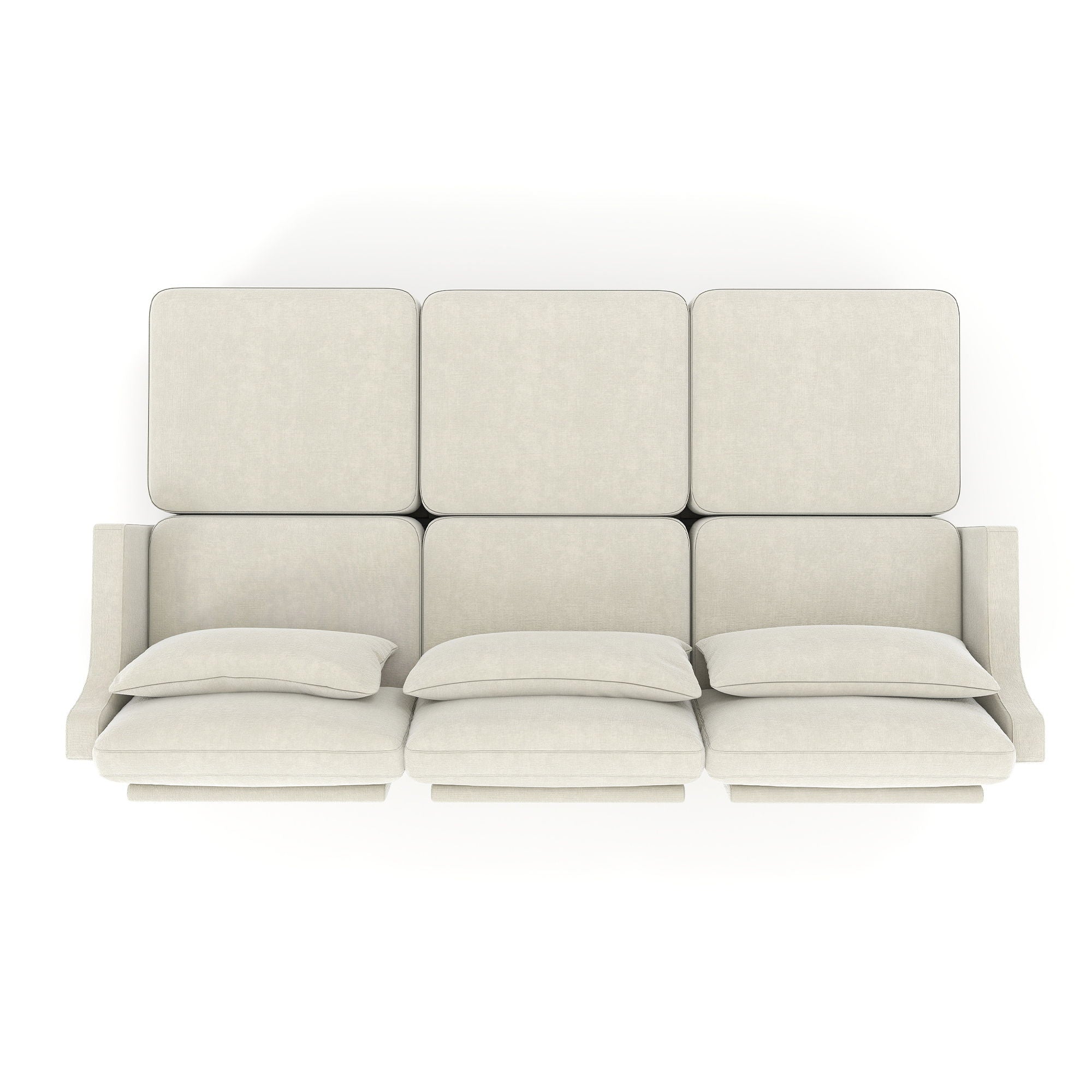 Stylish Sofa With Ottoman And Lumbar Pillows, Ergonomic Design by HouseOfZazla