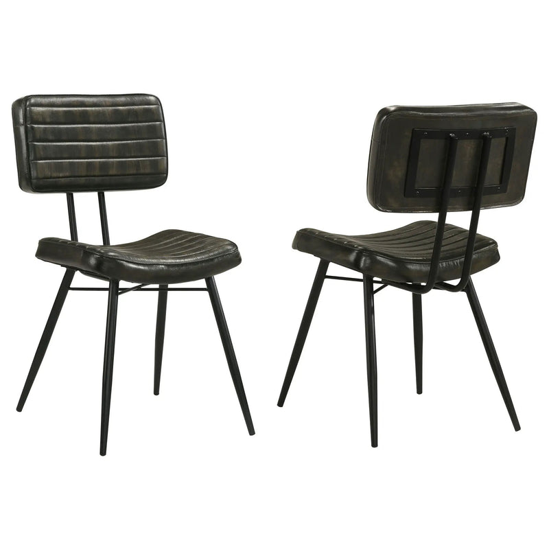 Misty Leather Upholstered Dining Chair Espresso (Set of 2) by Unique Piece Furniture