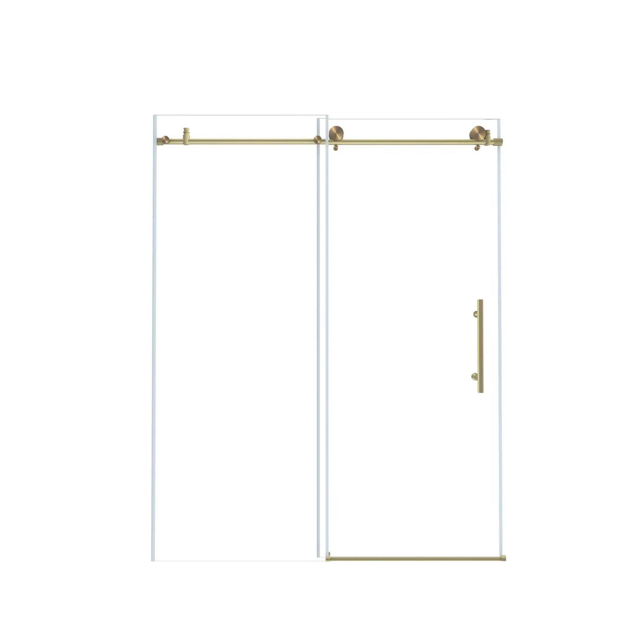 Frameless Shower Door, Smooth Sliding Tracks by HouseOfZazla