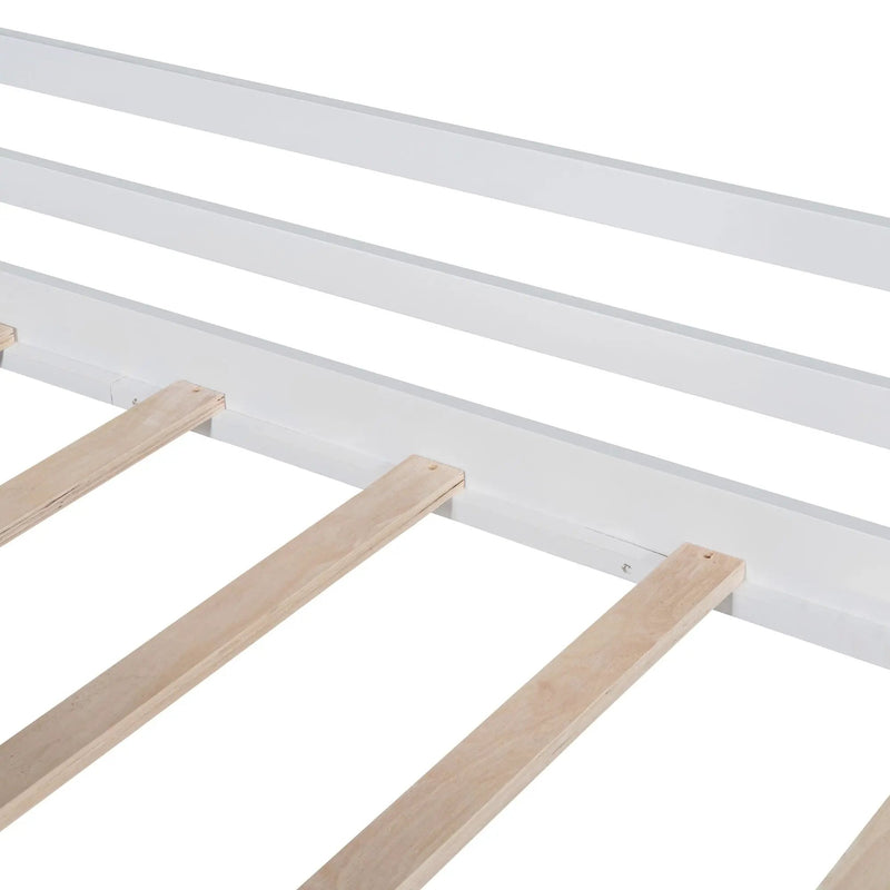Loft House Bed With Ladder And Slide, With board And Light Strip On The Roof by HouseOfZazla