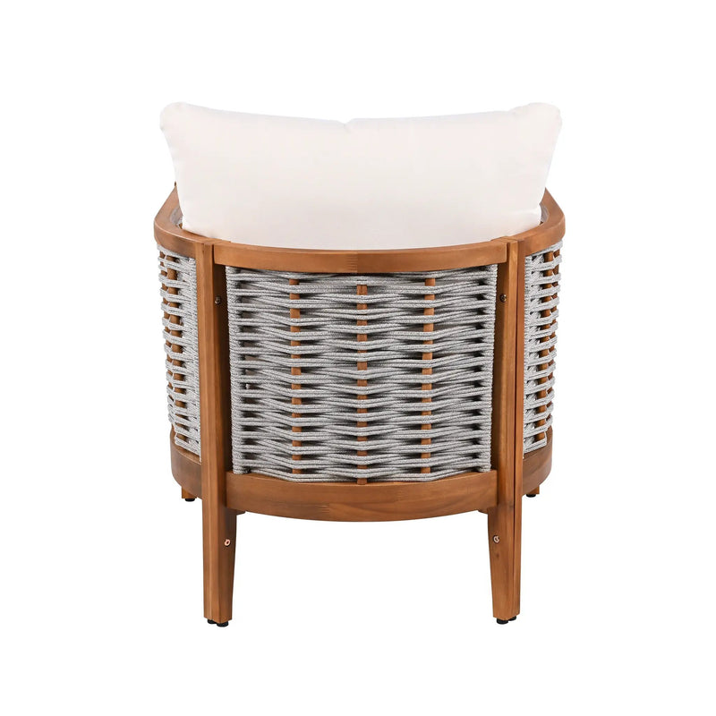 Outdoor Unique Tub Design 4-Seat Sofa Set with Woven Rope by HouseOfZazla