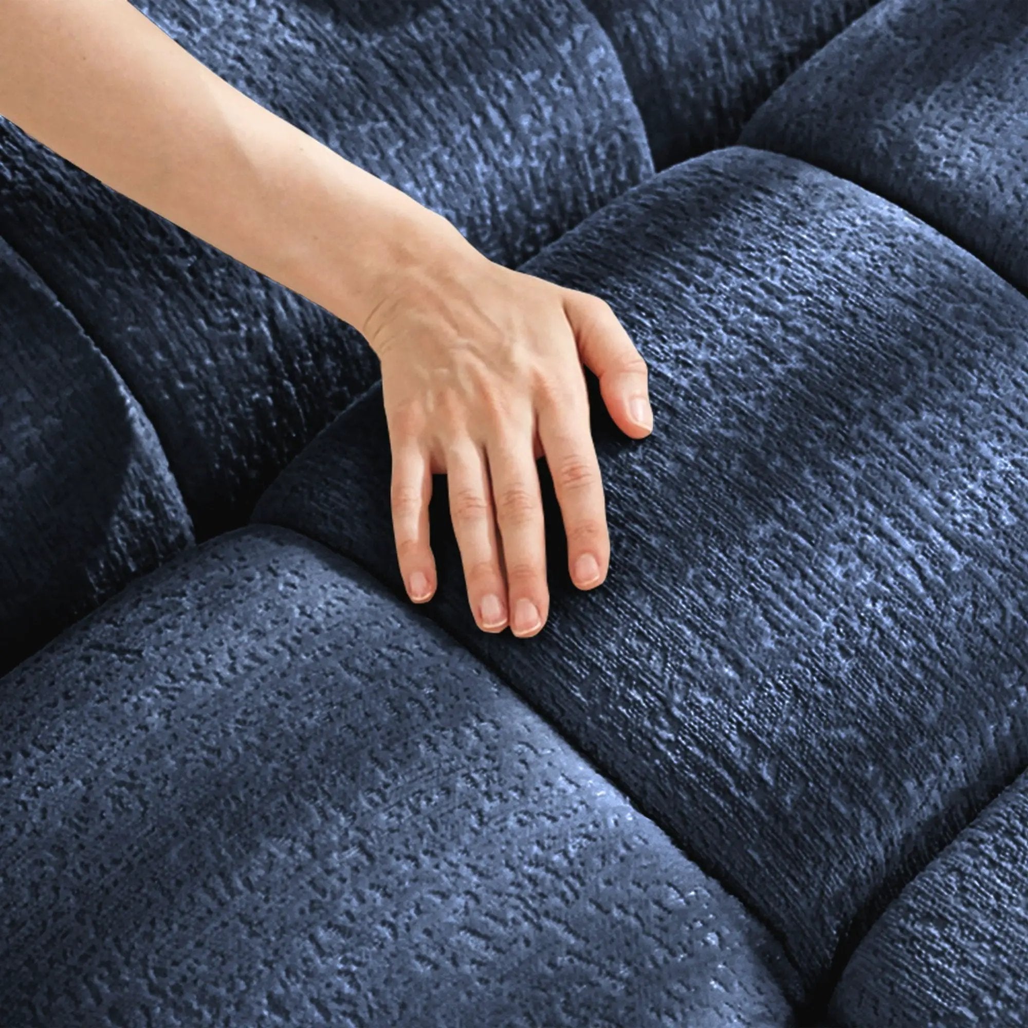Modern Sofa & Pillows, Textured Cover, High Rebound Cushions by HouseOfZazla