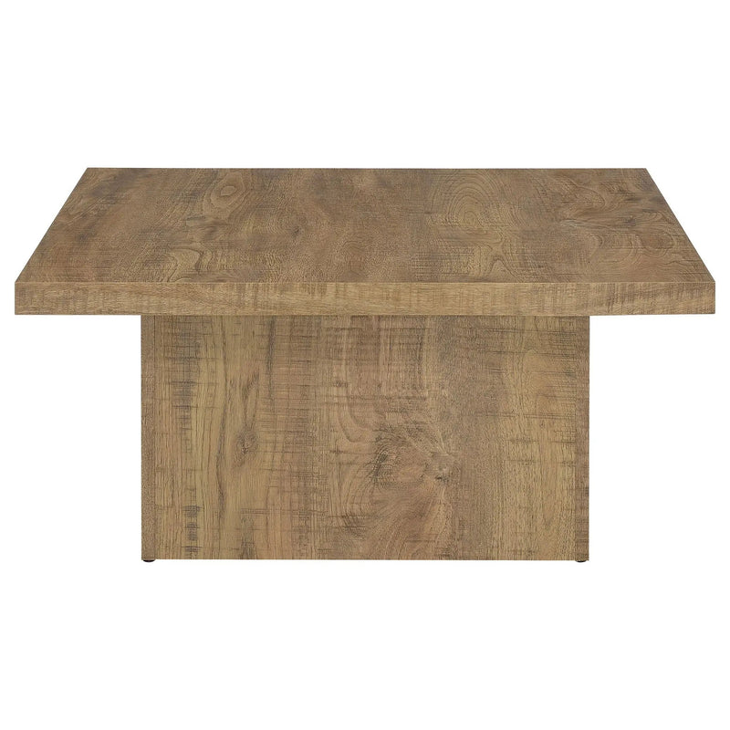 Devar Square Engineered Wood Coffee Table Mango Brown by Unique Piece Furniture