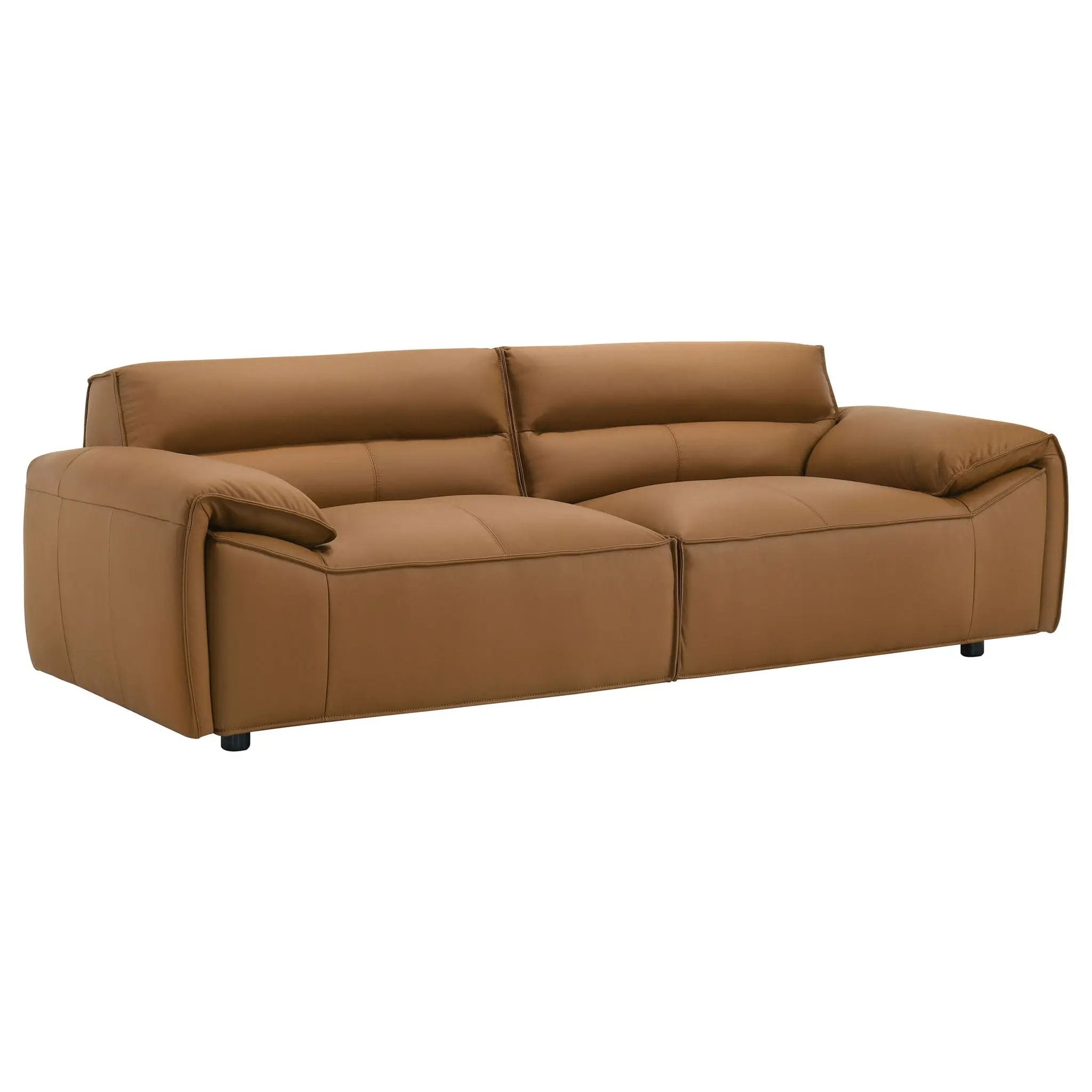 Buxton 2-piece Leather Upholstered Sofa Set Orange by Unique Piece Furniture