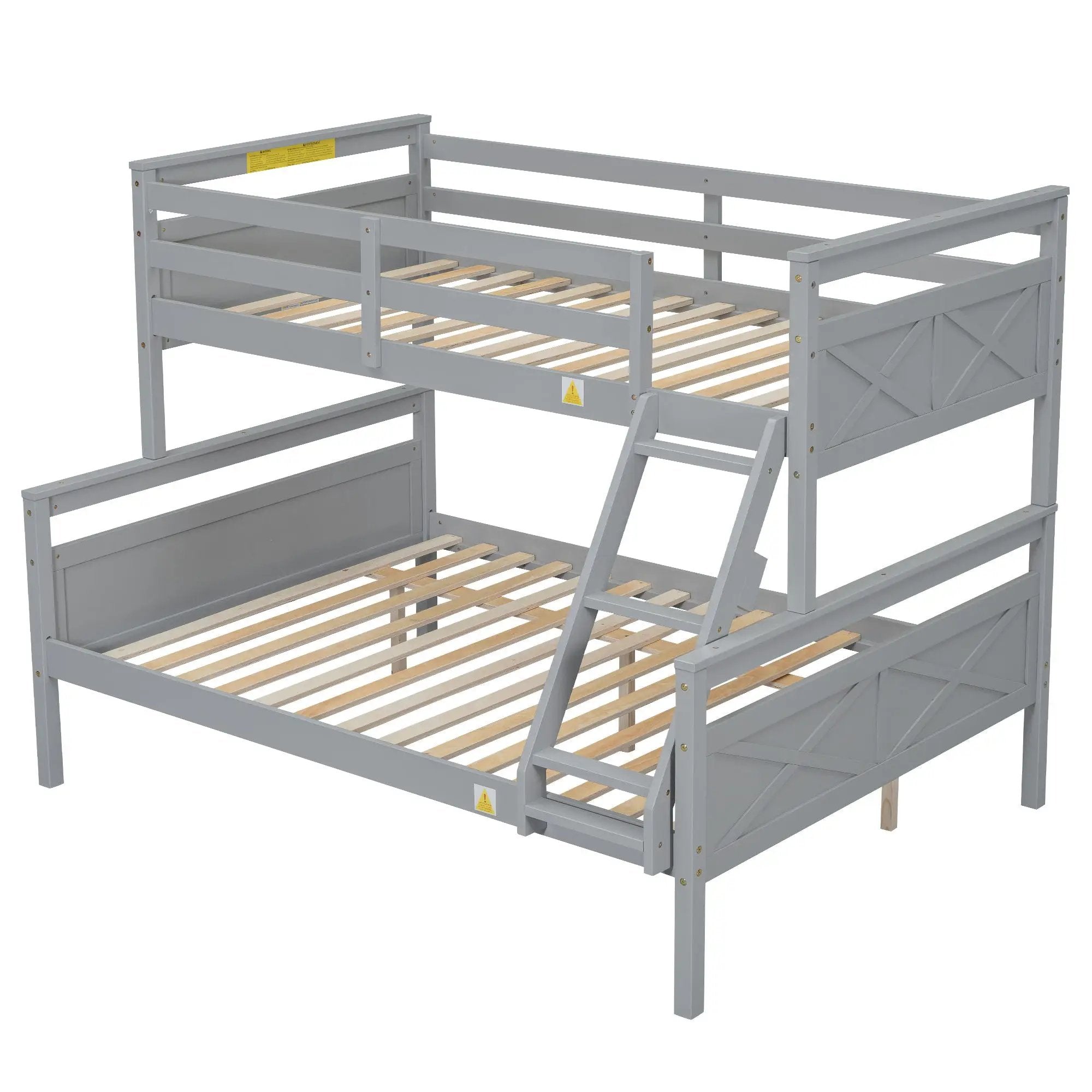 Bunk Bed With Ladder And Safety Guardrail by Unique Piece Furniture