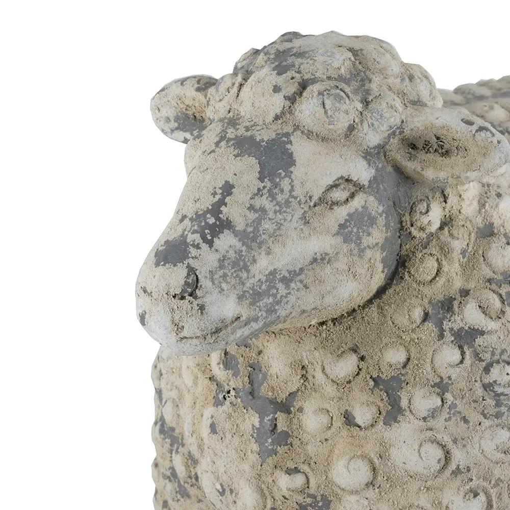 18x9.5x14" Magnesium Sheep Figurine with Weathered Finish by HouseOfZazla