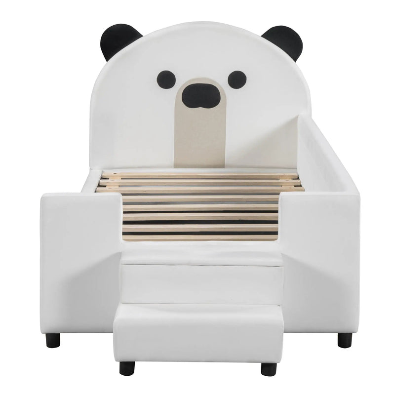 Upholstered Daybed With Bear Shaped Headboard, Hydraulic System And Breathable Fence by Unique Piece Furniture