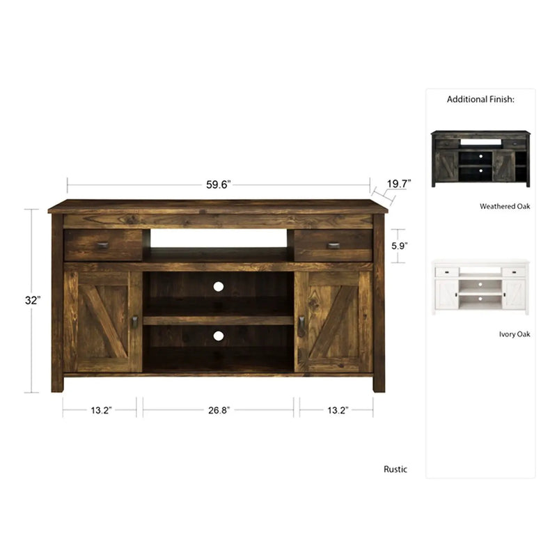 Farmington - TV Stand For TVs Up To 60" - Oak by Unique Piece Furniture