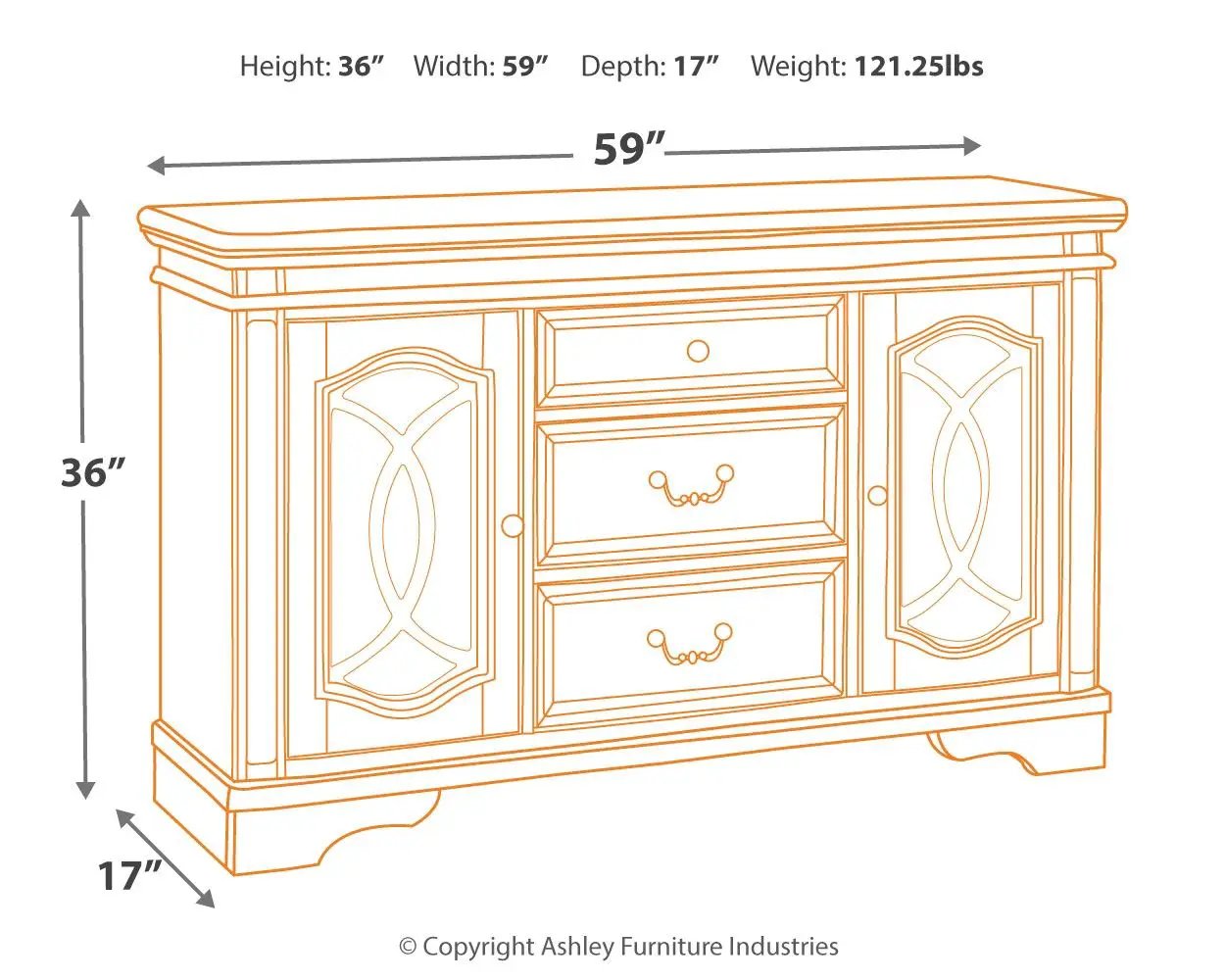 Realyn - Dining Room Server - Chipped White by Unique Piece Furniture