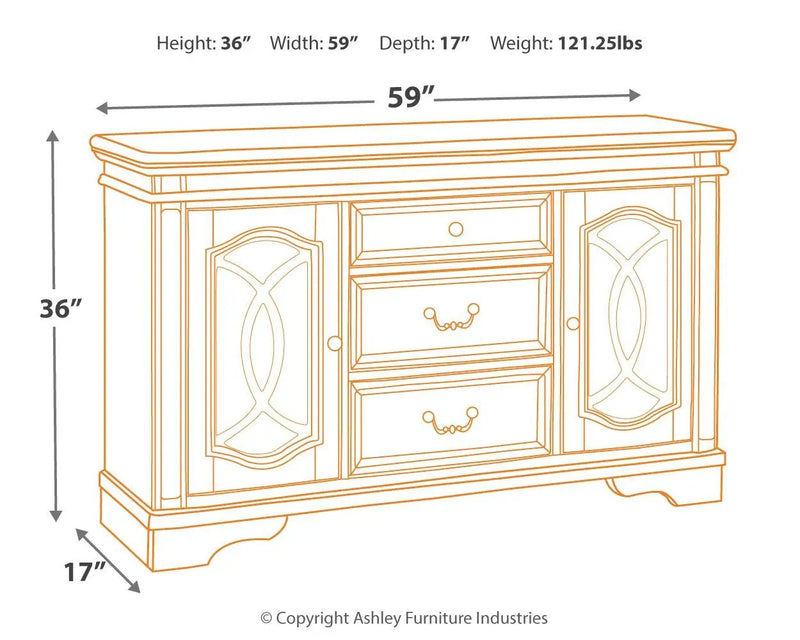 Realyn - Dining Room Server - Chipped White by Unique Piece Furniture