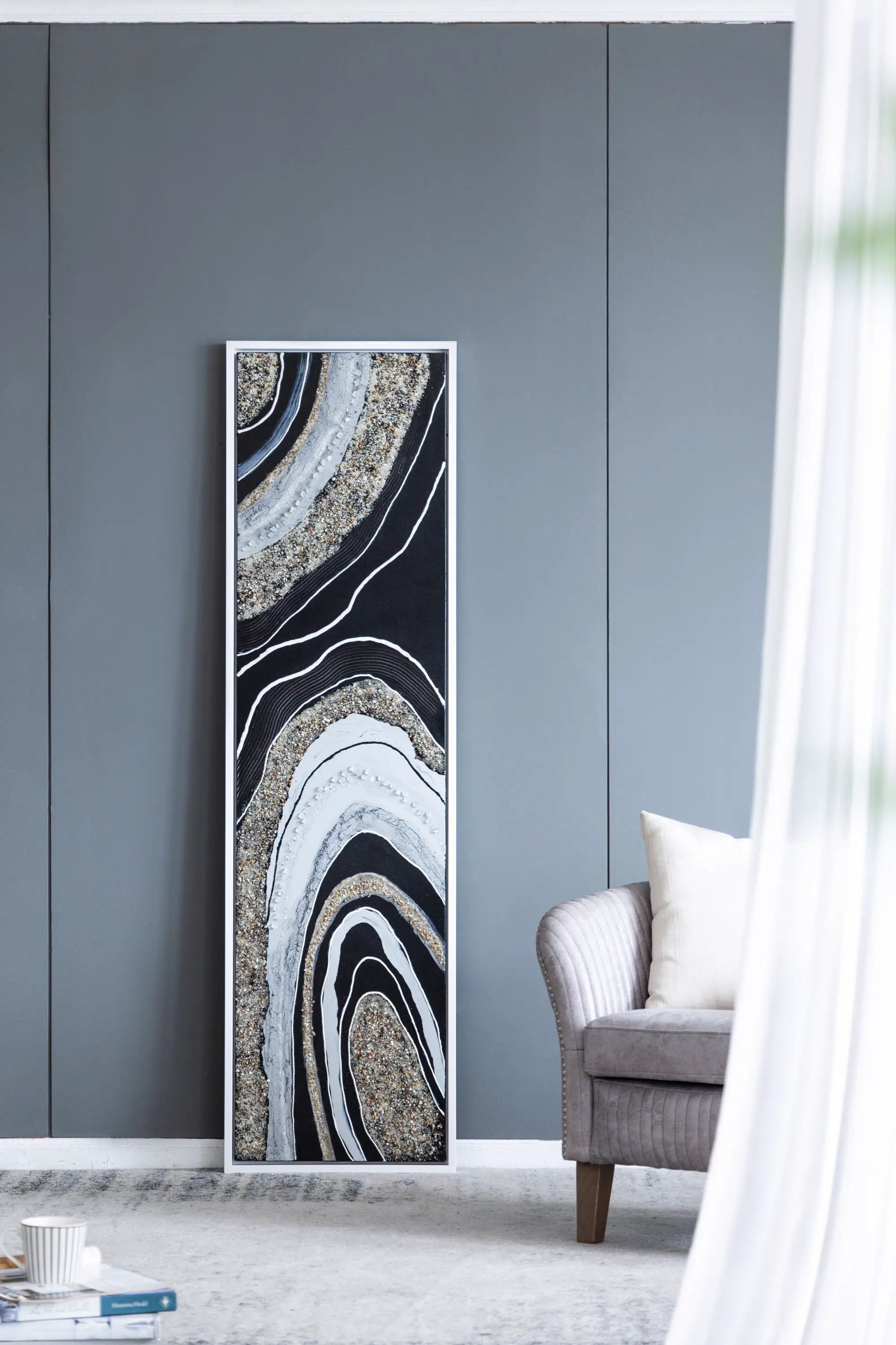 70.9x19.7x1.5 ft Elongated Landscape Rectangle Framed Oil Painting by HouseOfZazla