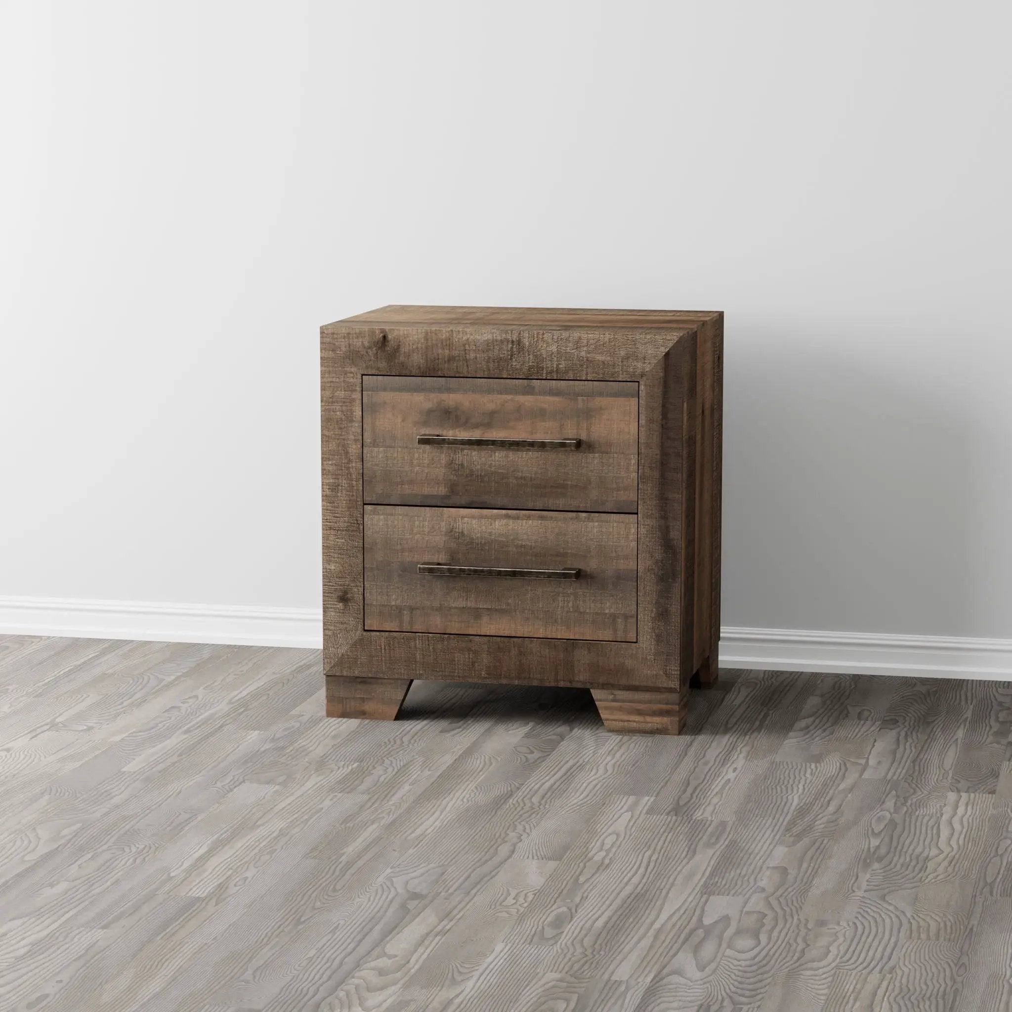 Plinz - 2 Drawer Nightstand - Brown