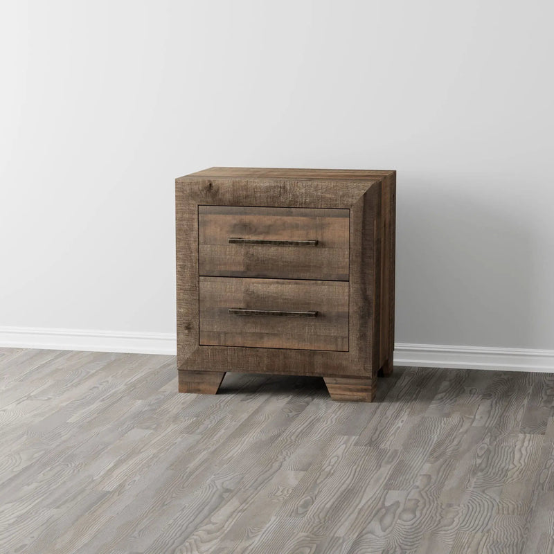 Plinz - 2 Drawer Nightstand - Brown by Unique Piece Furniture