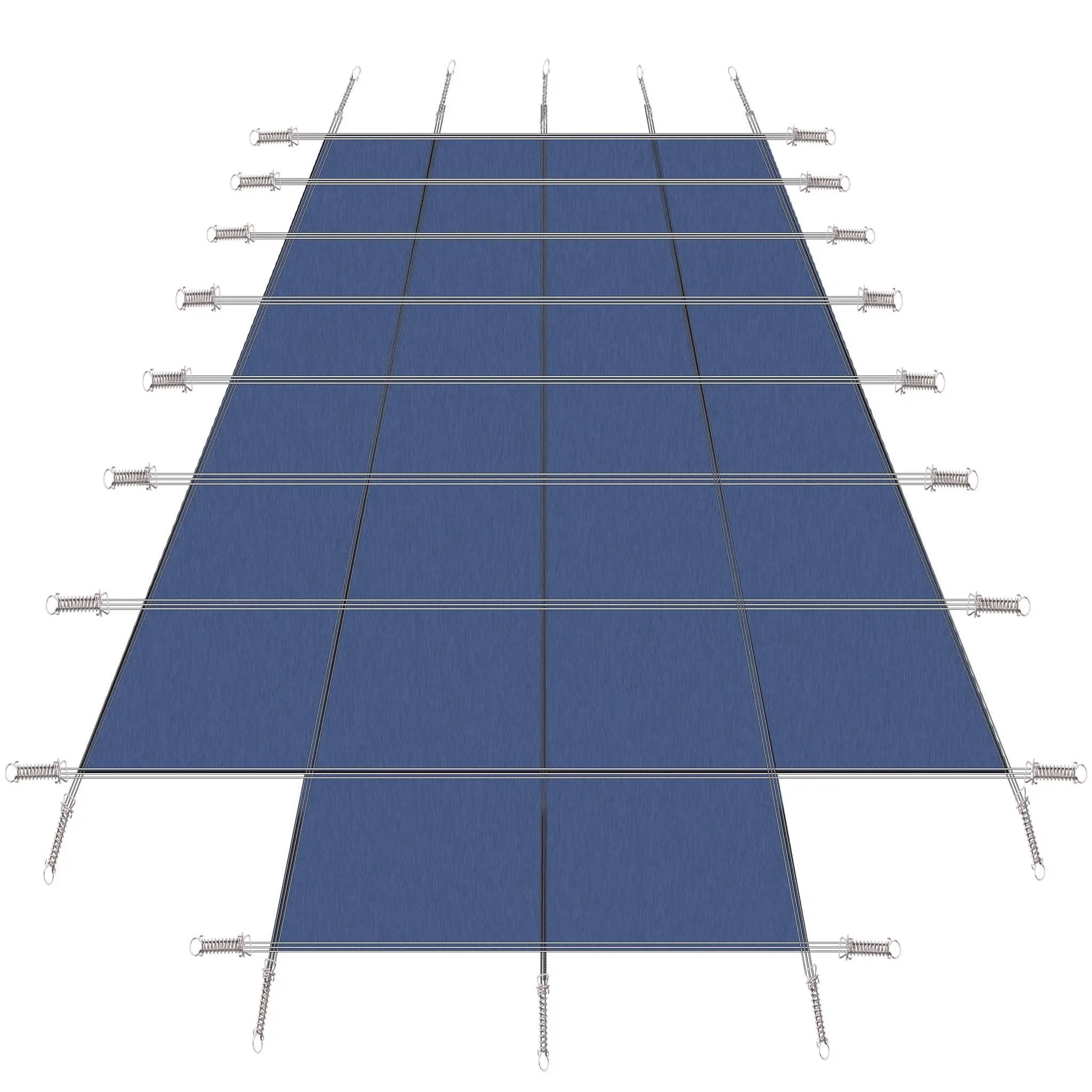 Pool Safety Cover, Fits 18 X 36Ft Rectangular Inground Winter Swimming Pools, High Strength Mesh - Blue by HouseOfZazla