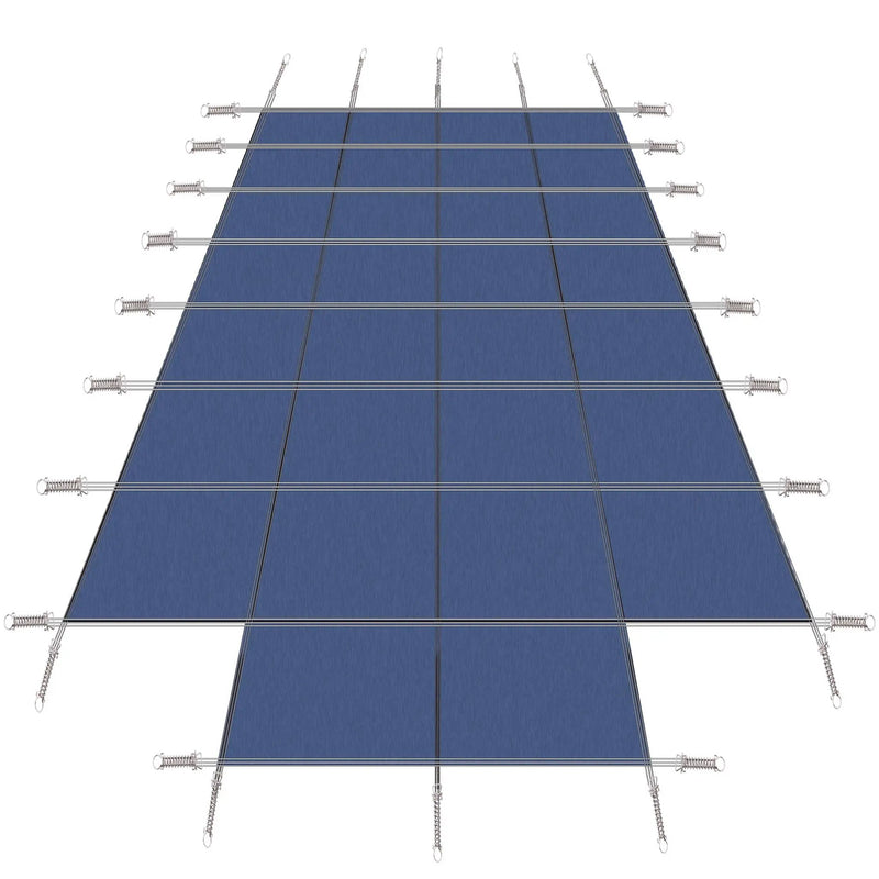 Pool Safety Cover, Fits 18 X 36Ft Rectangular Inground Winter Swimming Pools, High Strength Mesh - Blue by HouseOfZazla