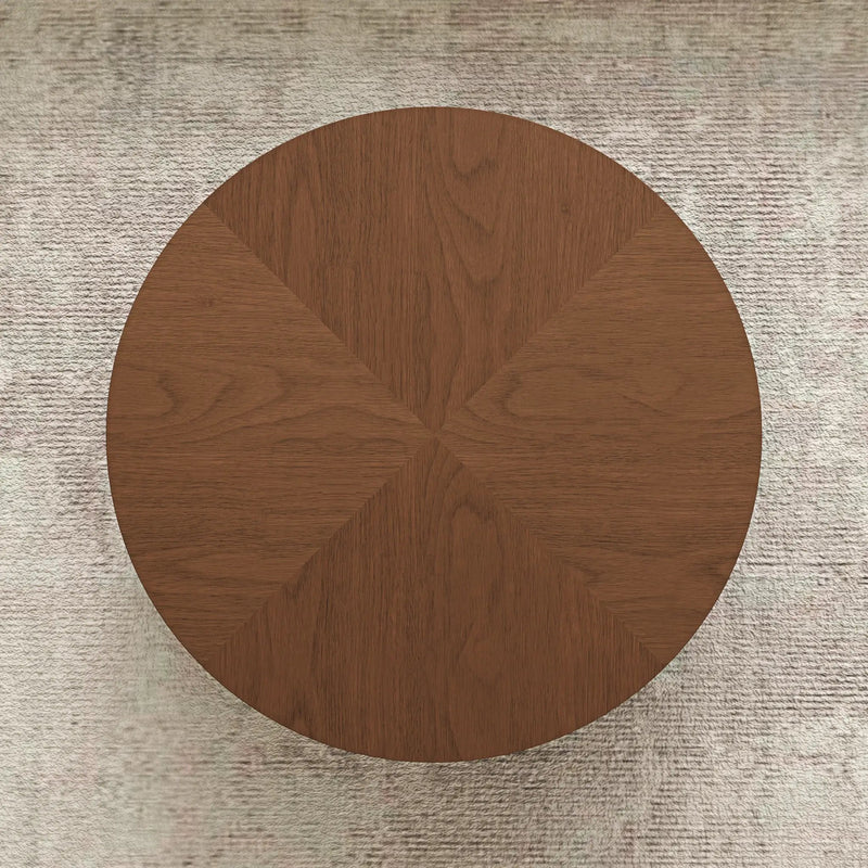 35.43 Inch Drum Shaped Round Coffee Table by HouseOfZazla