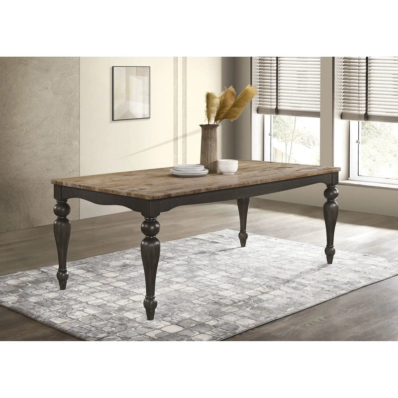 Kavita - Dining Table With Turned Leg - Brown by HouseOfZazla