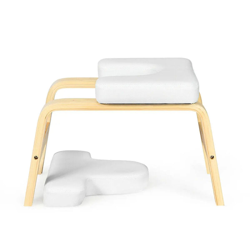 Yoga Headstand Wood Stool with PVC Pads by DirectDeals