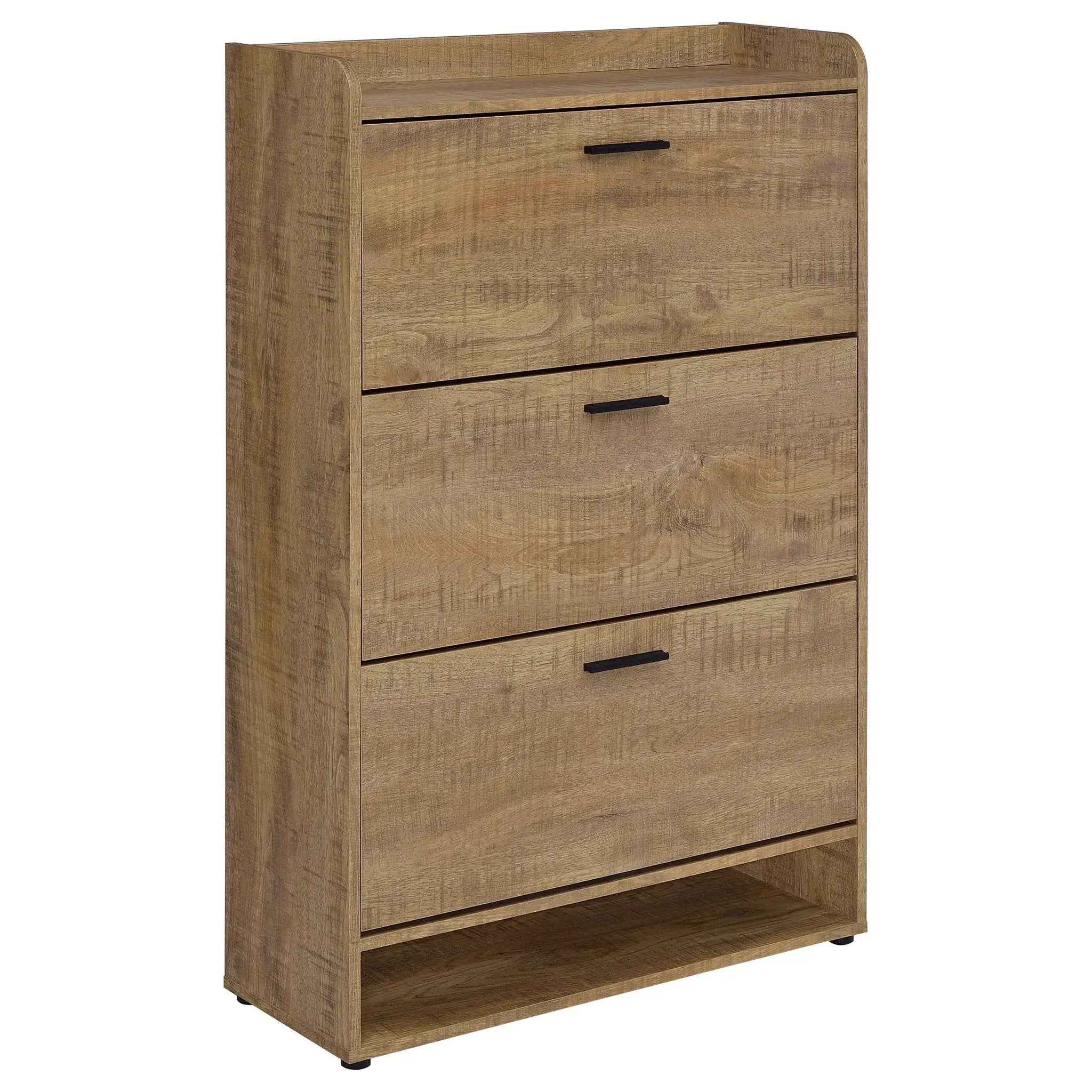 Denia 3-tier Engineered Wood Shoe Cabinet Mango by Unique Piece Furniture
