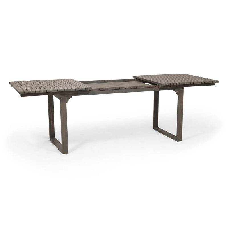 Outdoor Expandable Acacia Wood Dining Table With U-Shaped Leg by HouseOfZazla