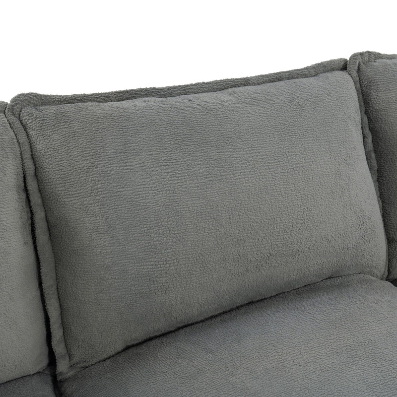 Modern Loveseat Sofa, Upholstered Couch With Side Storage Pockets by HouseOfZazla