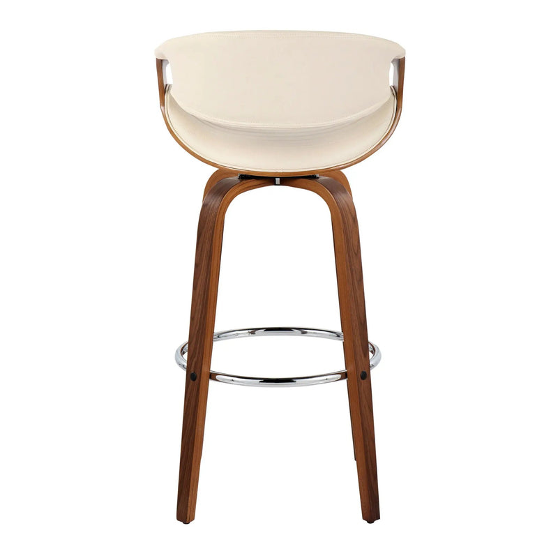 Symphony - Mid Century Modern Fixed Height Barstool With Swivel With Round Footrest (Set of 2) by Unique Piece Furniture
