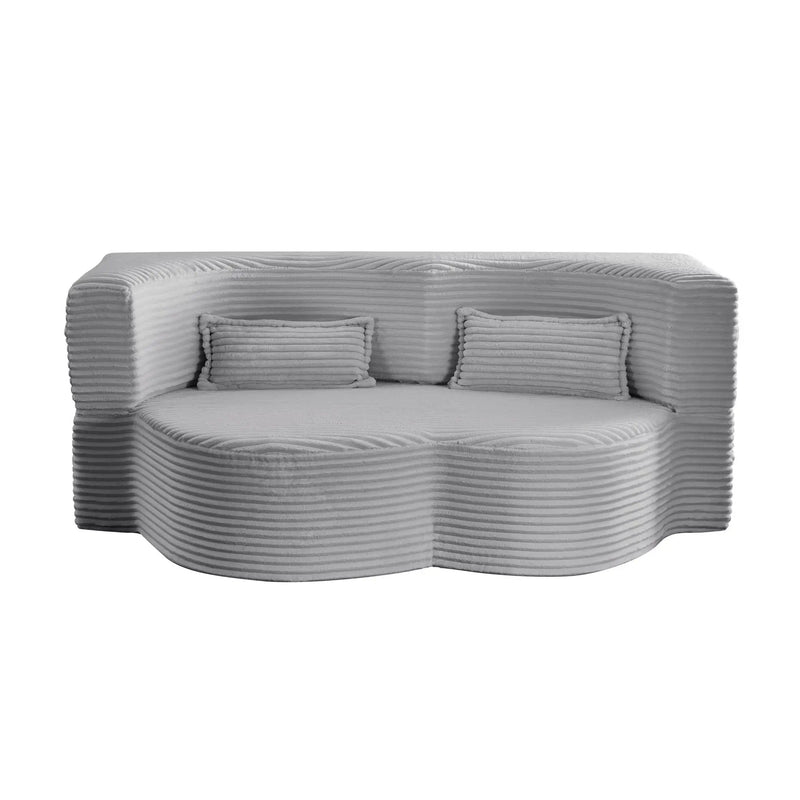 Floor Convertible Sleeper Sofa Bed With 2 Pillows by HouseOfZazla