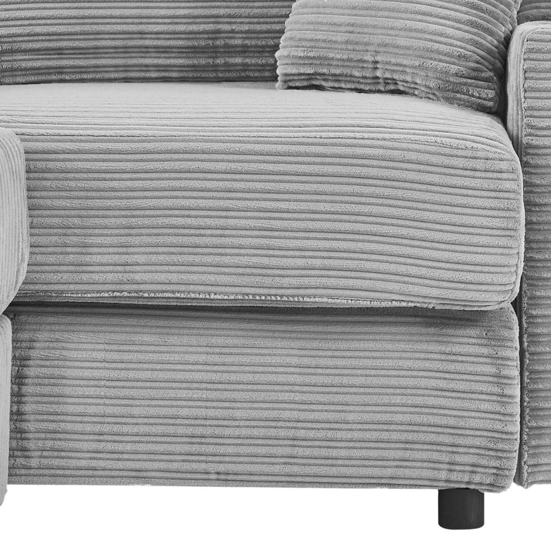 Modern Style Loveseat Sofa Sectional Sofa Couch With Storage Space, A Movable Ottoman, Two USB Ports, Two Cup Holders, A Phone Holder For Living Room by HouseOfZazla