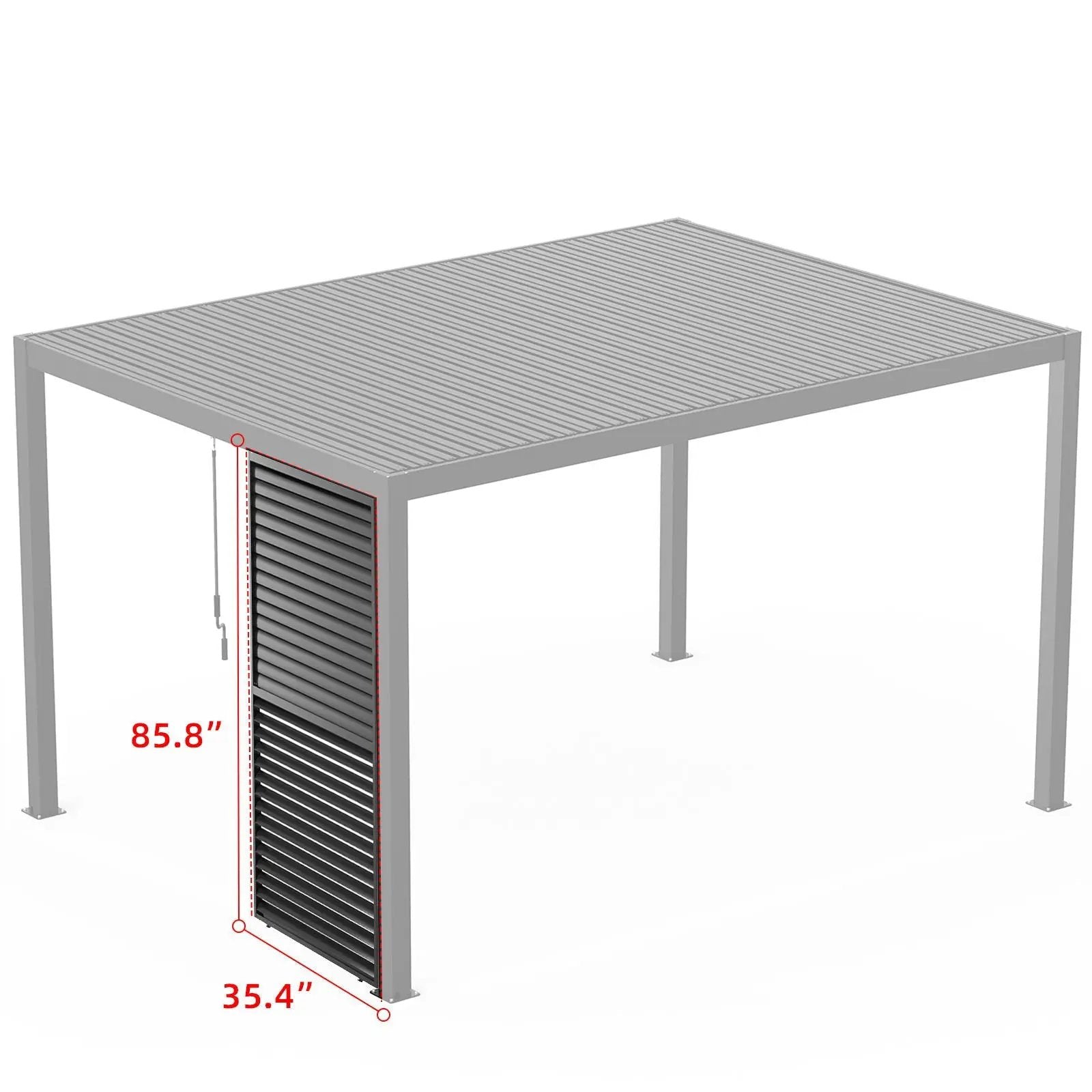 Louver Grille 1 / 3 10Ft Frame & Louvers - Black by Unique Piece Furniture