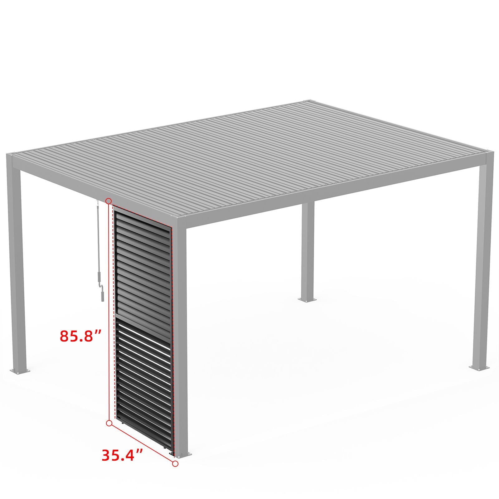 Louver Grille 1 / 3 10Ft Frame & Louvers - Black by HouseOfZazla