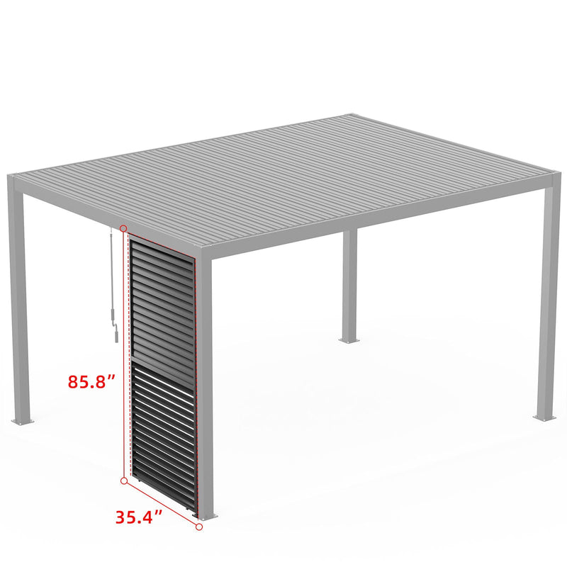 Louver Grille 1 / 3 10Ft Frame & Louvers - Black by HouseOfZazla