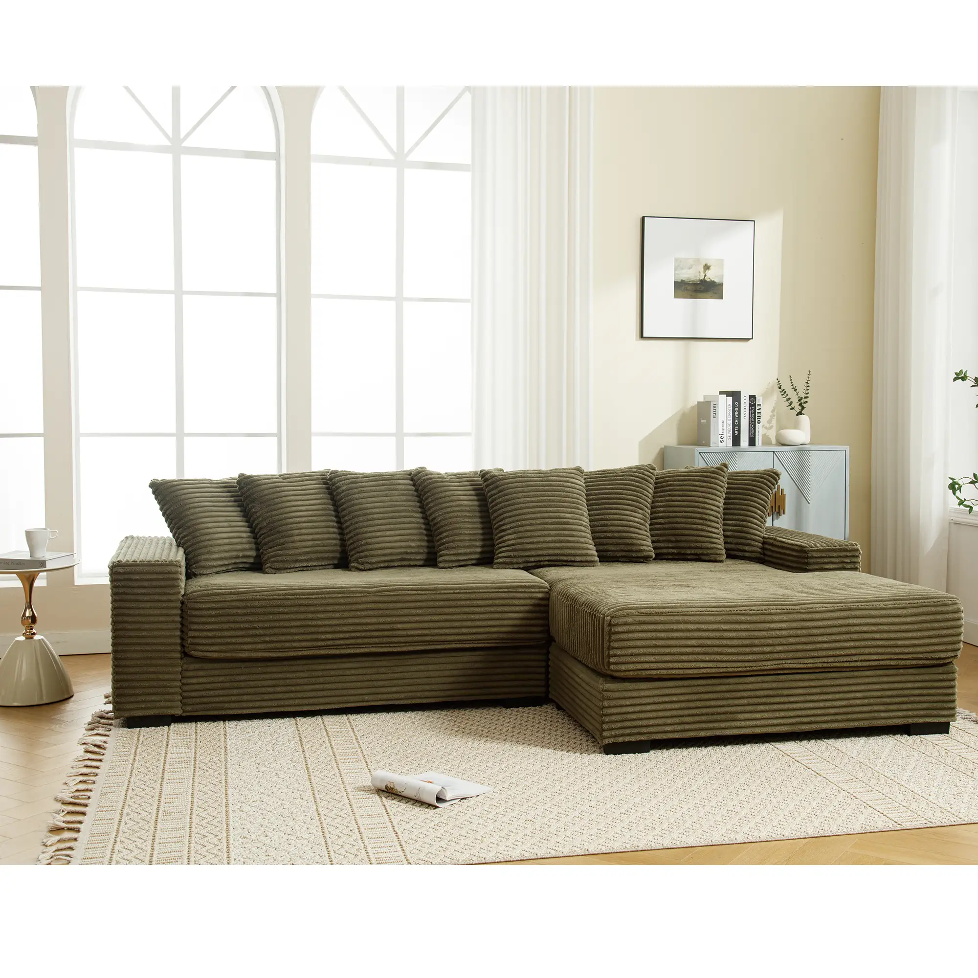 Oversized Two-Piece L-Shaped Sofa by HouseOfZazla