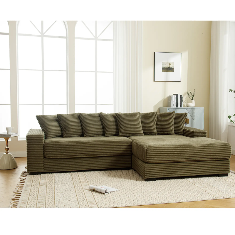 Oversized Two-Piece L-Shaped Sofa by HouseOfZazla