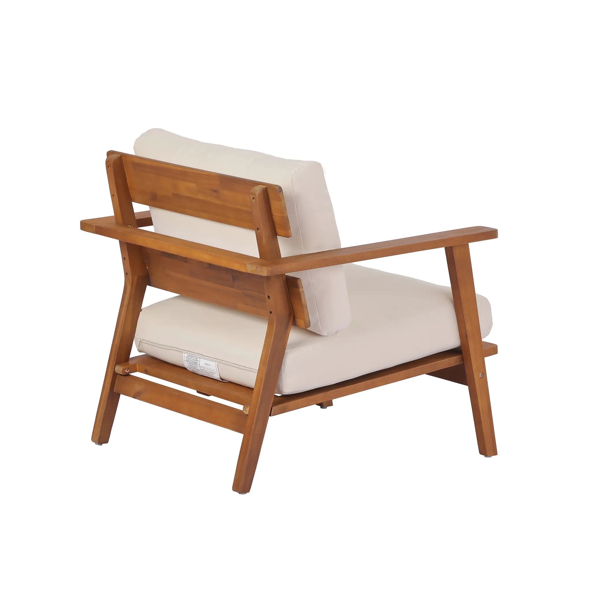 29.5' Mid-Century Modern Acacia Wood Outdoor Club Chair by HouseOfZazla