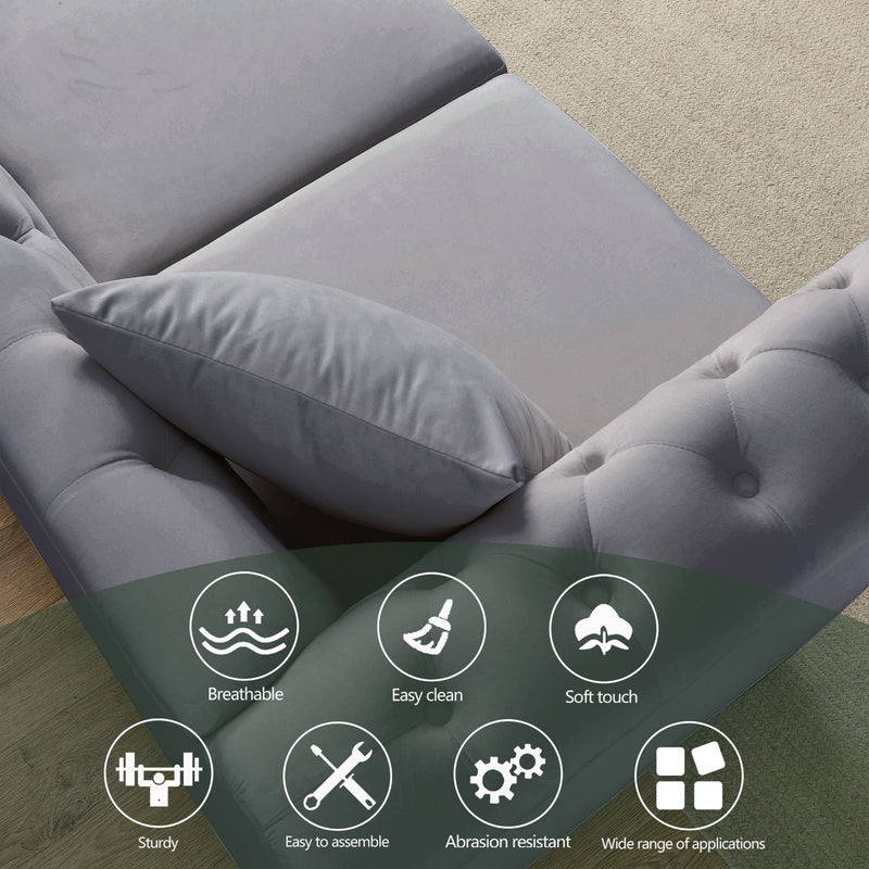 Chesterfield Sofa With Rolled Arms And Nailhead Trim by HouseOfZazla