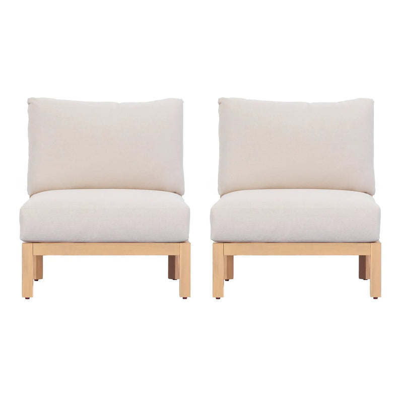 Acacia Wood Patio Furniture Club Chair Set of Two by HouseOfZazla
