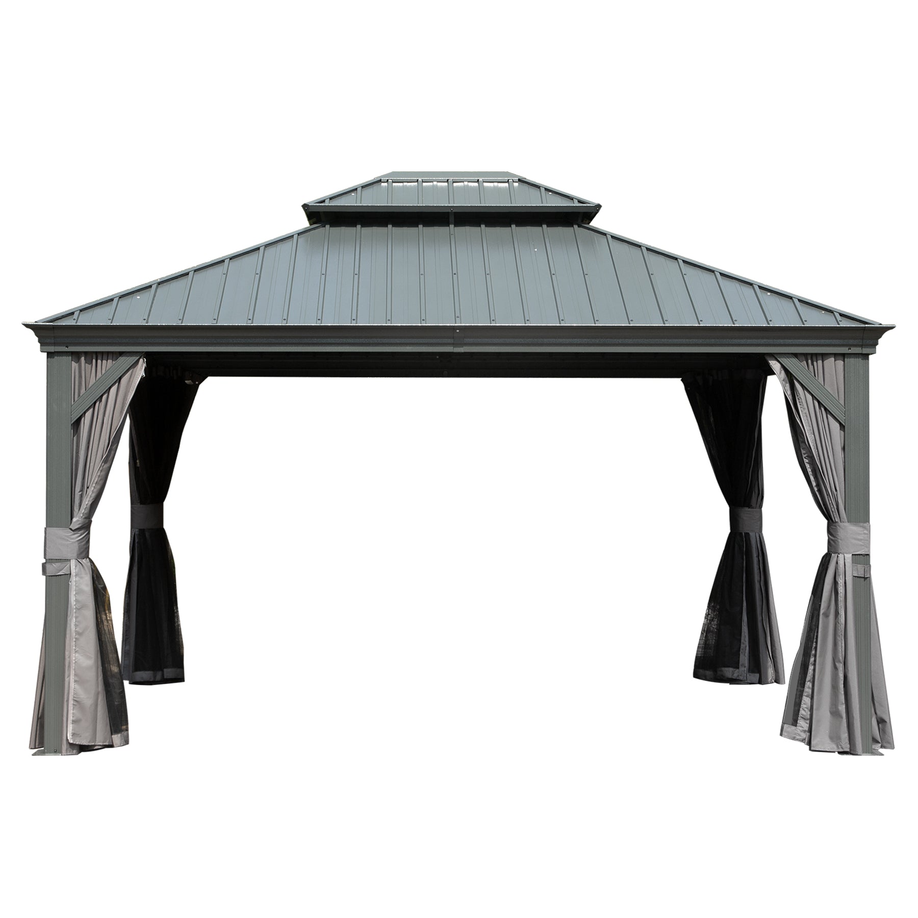 10' x 14' Hardtop Gazebo with Galvanized Steel Double Roof by HouseOfZazla