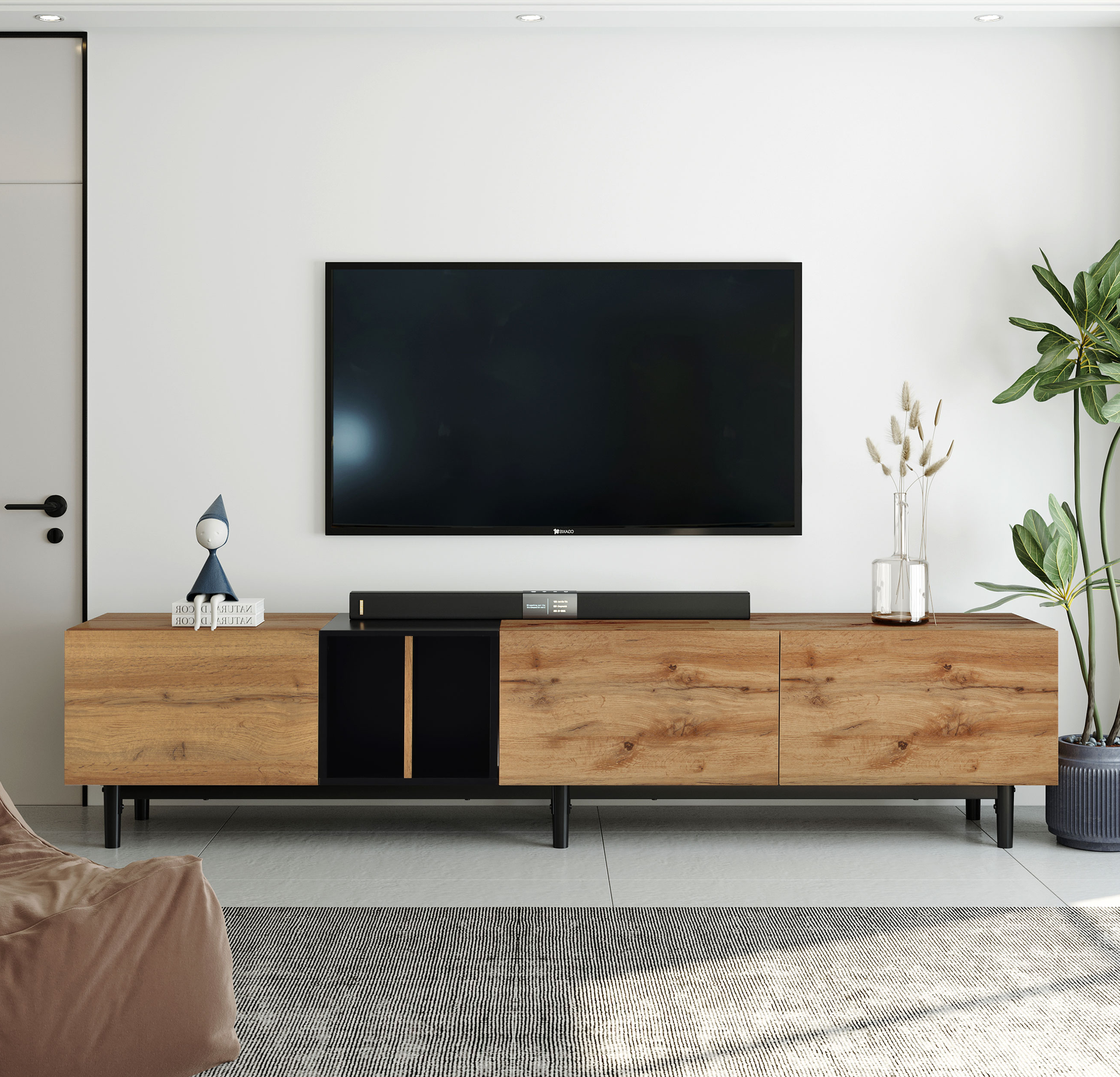Modern Natural Wood color TV Stand by BLAKHOM