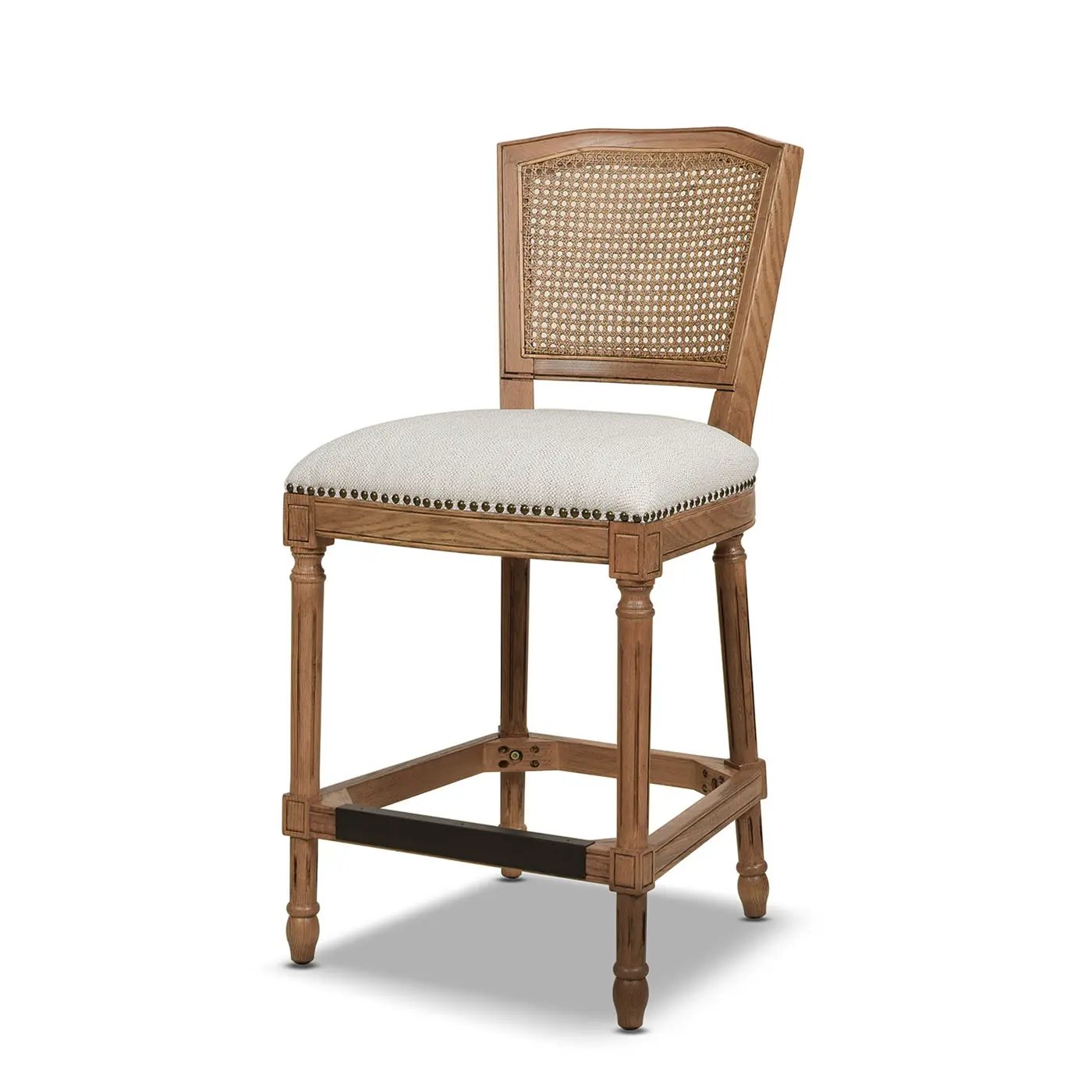 Triomphe - Rattan Wicker High Back Armless Counter Bar Stool by Unique Piece Furniture