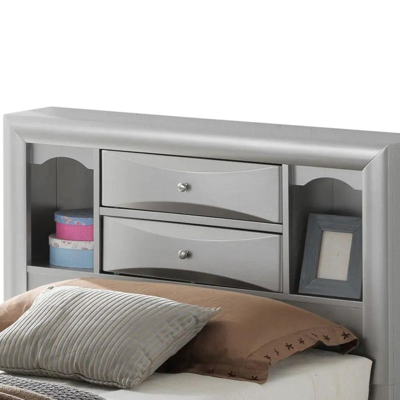 Modern Design Storage Bed With Bookcase Headboard by Unique Piece Furniture