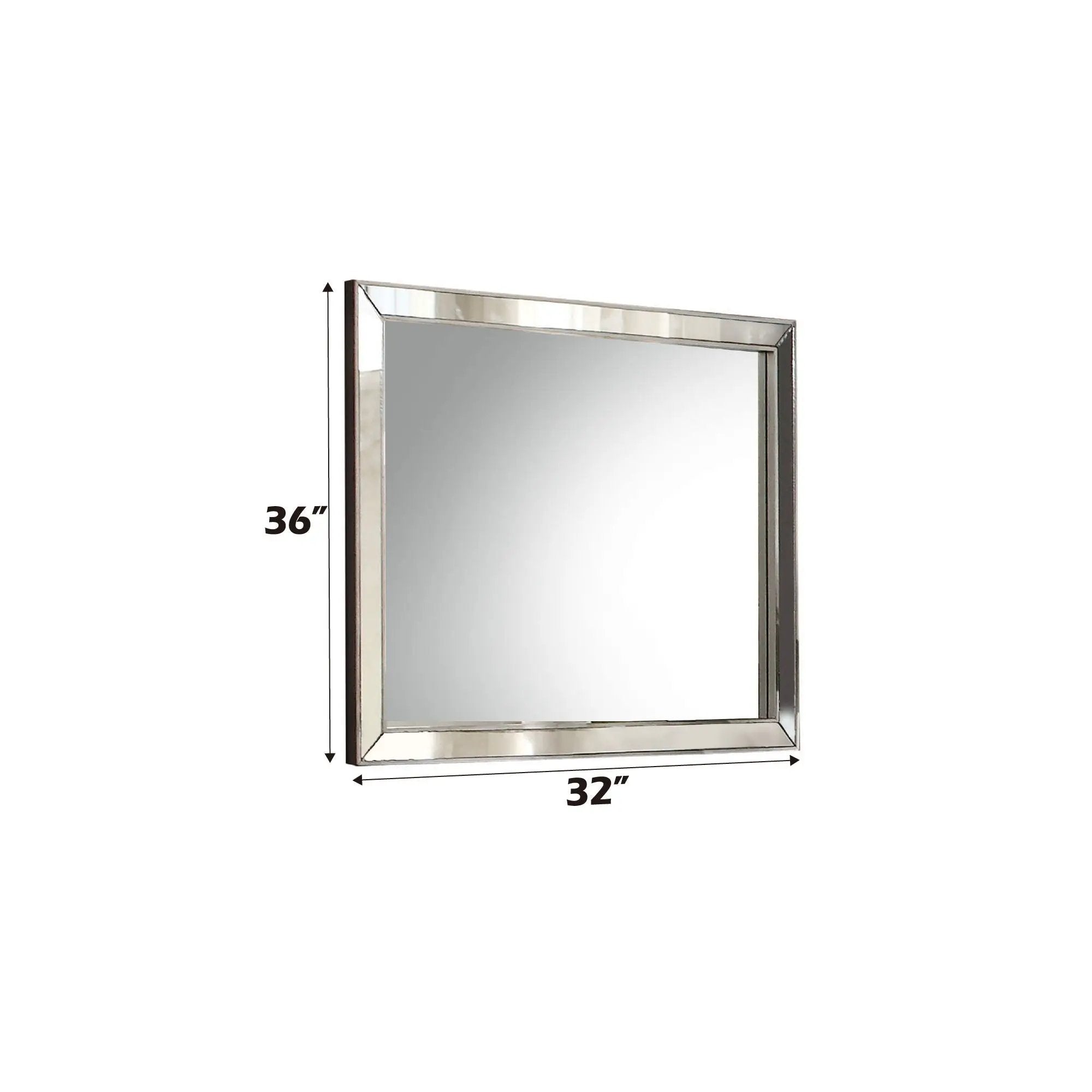 Voeville II - Mirror - Silver by Unique Piece Furniture