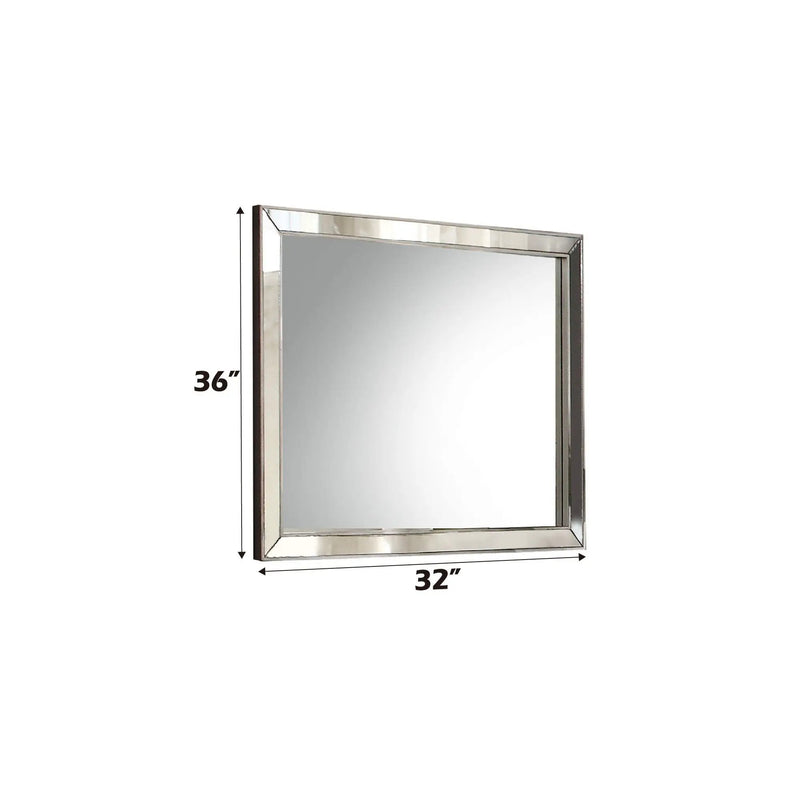 Voeville II - Mirror - Silver by Unique Piece Furniture