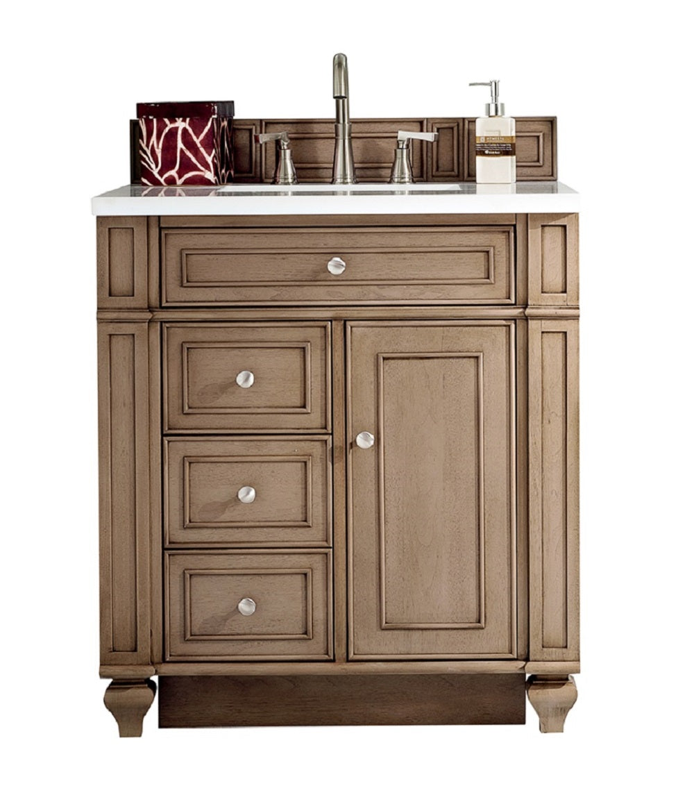 James Martin Bristol 30" Single Bathroom Vanity, Whitewashed Walnut, view 21