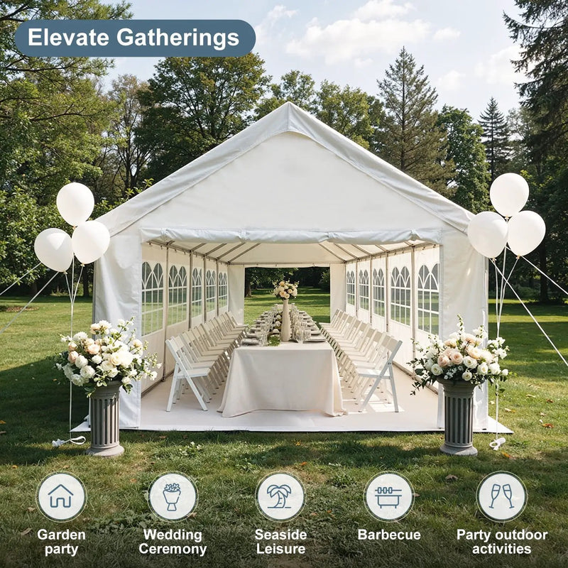20'x40' Carport Car Canopy Party Tent with Removable Sidewalls by HouseOfZazla