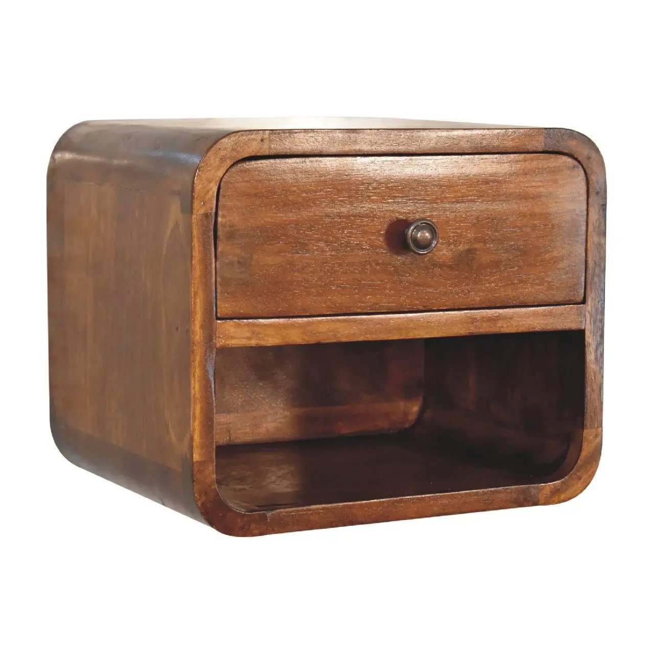 Curve Upper Slot Floating Nightstand by Unique Piece Furniture