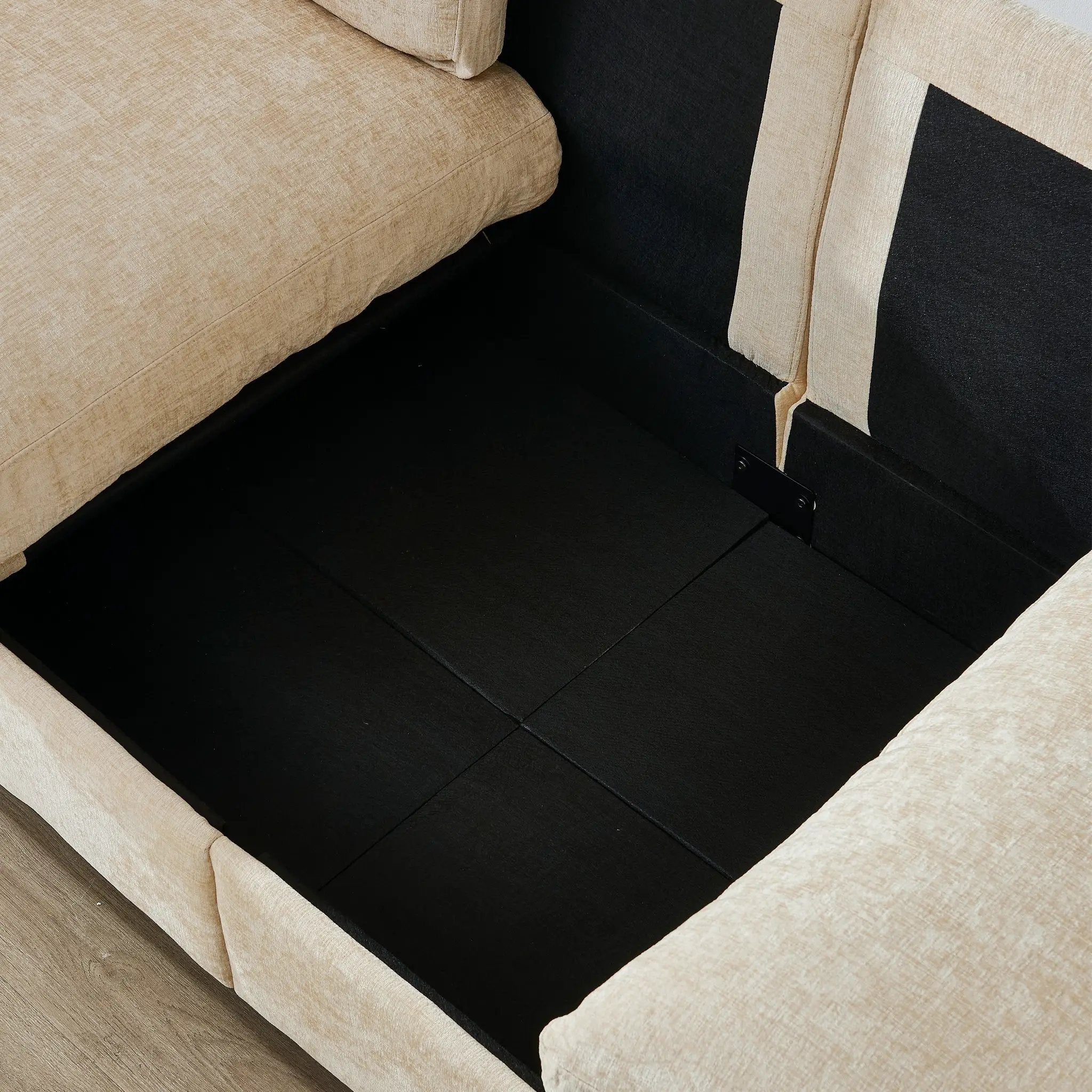 96.5" L Shape Sectional Couch with Ottoman by HouseOfZazla