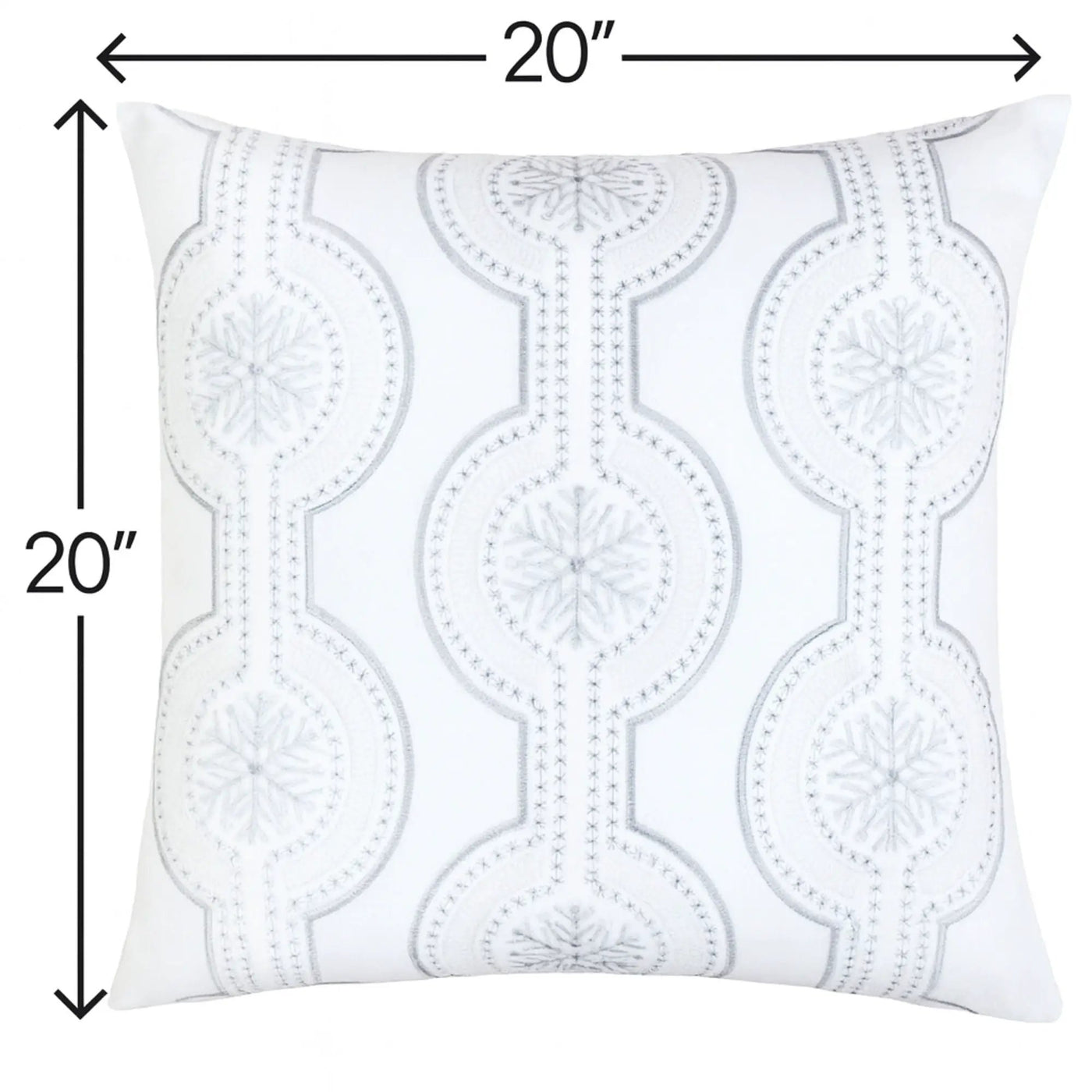 Holiday Throw Pillow With Snowflake Embroidery by HouseOfZazla