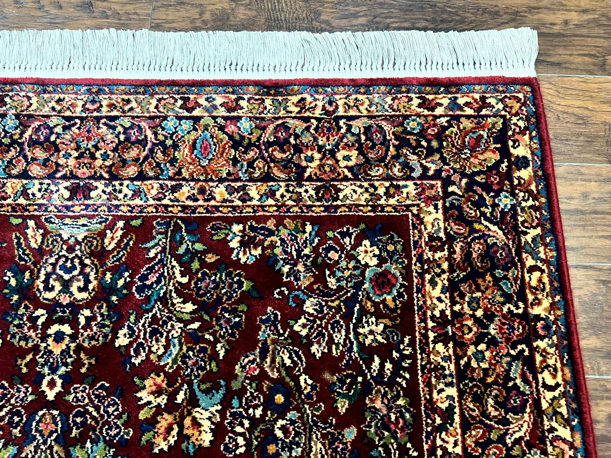 Karastan Rug 5.9 x 9 Red Sarouk Rug #785, Karastan Wool Rug, Karastan Carpet, Original 700 Series Vintage Karastan Oriental Rug Discontinued by Jewel Rugs